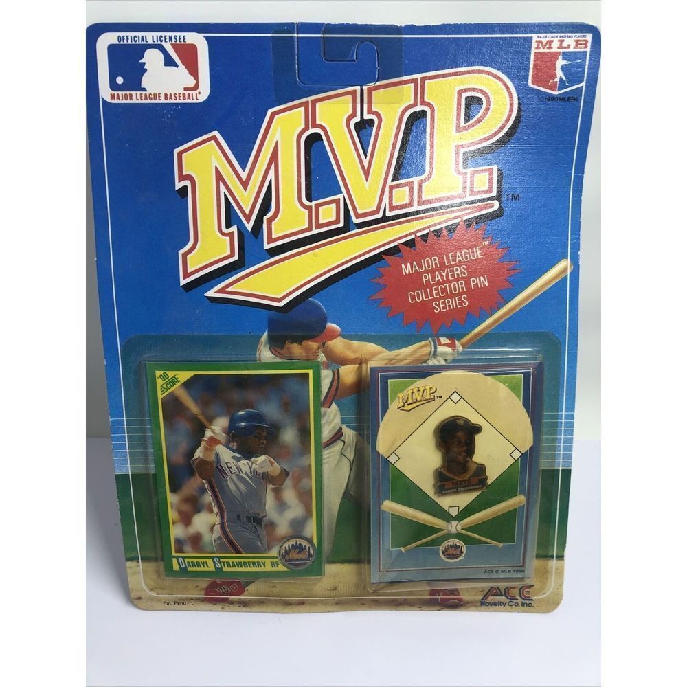 Darryl Strawberry Ace Novelty MLB MVP Players Collector Pin Series